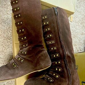 Joyfolie Suede military boots Y4